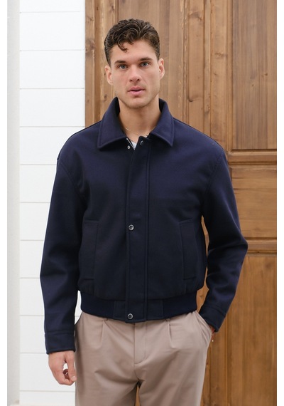 Baselco Bomber Basic Kaşe Ceket/mont Lacivert