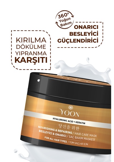 Yoon 3'lü Besleyici, Onarıcı Saç Spreyi, Saç Maskesi, Saç Serumu