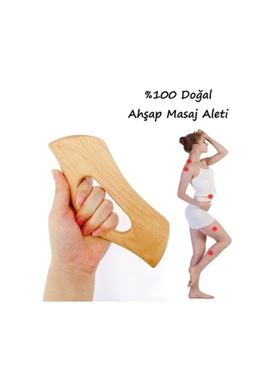 Masaj Aleti % 100 Doğal Ahşap El Yapımı Selülit Masajı Ve Tüm Vücut Için Uyumlu Karışık