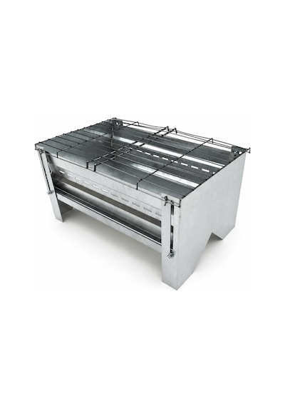 Omnipazar Portatif Taşınabilir Katlanır Galvaniz Paslanmaz Mangal Gri