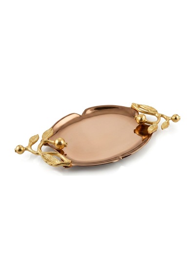 Leaf Rose Gold Dekoratif Tabak