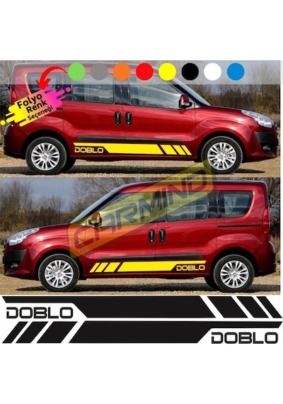 Fiat Doblo Yan Şerit Sticker