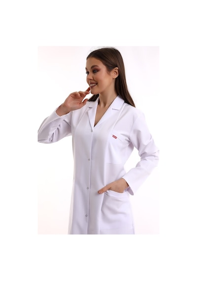 Doktor Öğretmen Kadın Önlük Uzun Boy Ceket Yaka - 171 Beyaz-7042