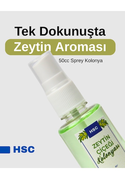 Zeytin Çiçeği Kolonyası 50cc Sprey Ferahlatıcı & Hijyenik Taşınabilir Kolonya