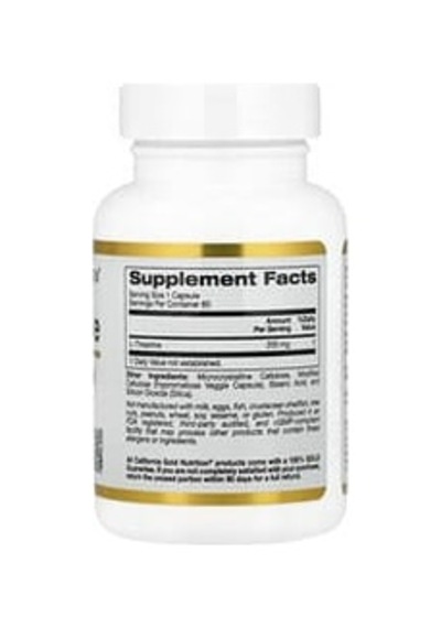 California Gold Nutrition, L-theanine, Featuring Alphawave , 200 Mg, 60 Veg Capsules