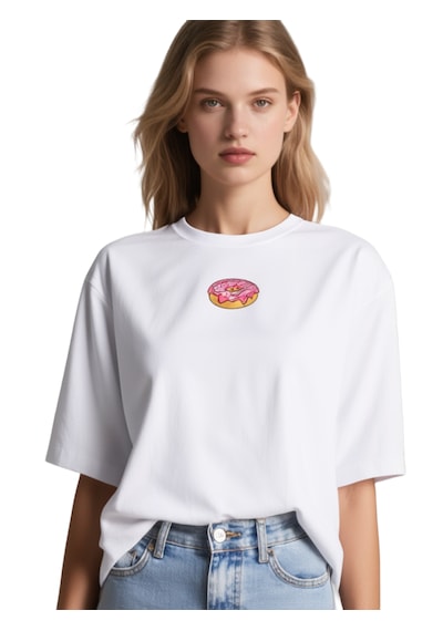 Ogc Donut Oversize Unisex T-shirt Beyaz