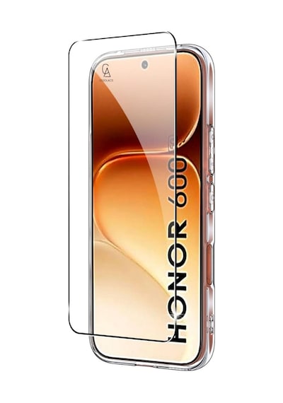 Honor 600 Uyumlu Içi Kadife Lansman Kılıf Ve Şeffaf Temperli Cam Ekran Koruyucu Lila