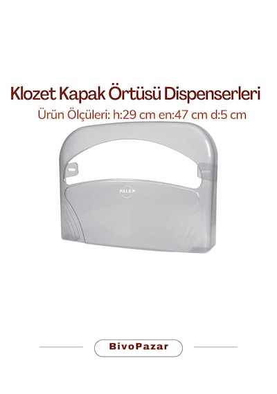 Klozet Kapak Örtüsü Dispenseri Şeffaf