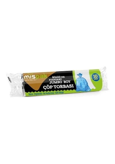 Eko Çöp Poşeti Battal Boy Mavi 10 Adet 72 x 90 CM