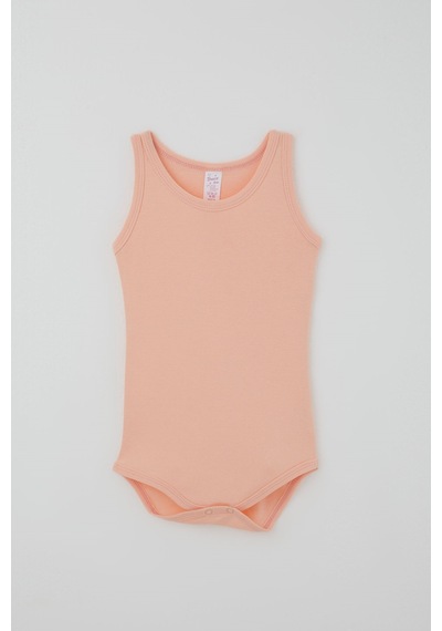 Breeze Kız Çocuk Çıtçıtlı Atlet Zıbın Body Basic 1-3 Yaş , Somon