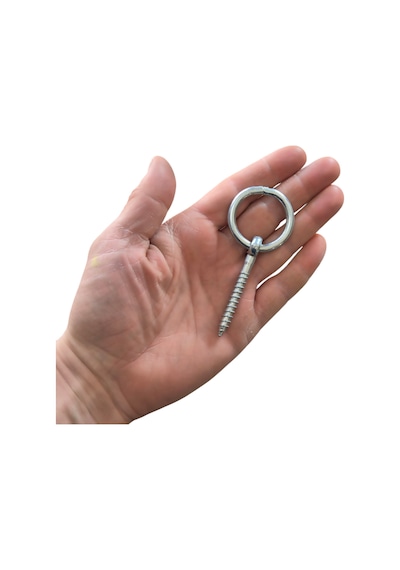 6mm Halkalı Vida Kilit Salıncak Tavan Duvar Askısı -2 Adet 6