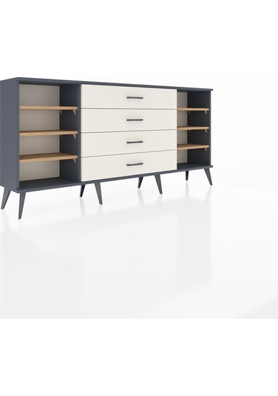 Arges Konsol 6 Raflı 4 Çekmeceli 176x30x83 Antrasit-çam/aytaşı Çam/aytaşı Arges Konsol 6 Raflı 4 Çekmeceli 176x30x83 Antrasit-çam/aytaşı Çam/aytaşı