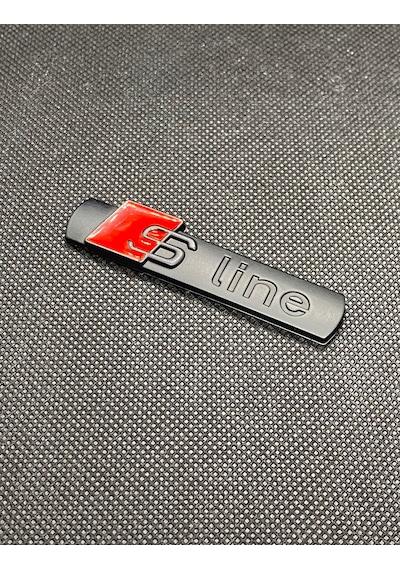 Audi Uyumlu S Line Logo Mat Siyah Çamurluk Sline Arma A3 A4 A5 A6