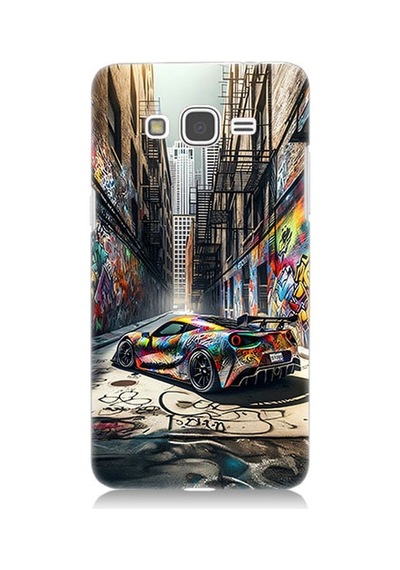 Samsung Galaxy Grand Prime Uyumlu Renkli Grafiti Desenli Silikon Kılıf