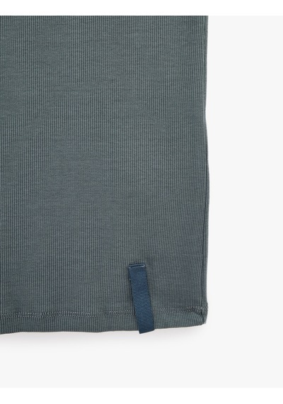 Koton Slim Fit Pamuklu Kolsuz Bisiklet Yaka Basic Atlet Mavi 7wam30001mk
