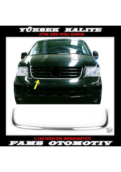 Vw T5 Transporter Krom Ön Panjur Çerçevesi 2003-2010 P.Çelik