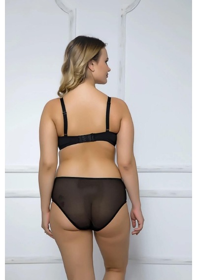Moonlight 2165 Pamuk Cotton Minimizer Toparlayıcı Balenli Sütyen Siyah