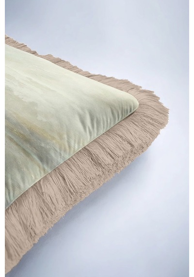 Lüks Pastel Su Dalgası Saçaklı Yastık Kılıfı - Soft Akışkan Modern Bej Mavi Püsküllü Kırlent Kılıfı Metalik Taş Bej Lüks Pastel Su Dalgası Saçaklı Yastık Kılıfı - Soft Akışkan Modern Bej Mavi Püsküllü Kırlent Kılıfı Metalik Taş Bej