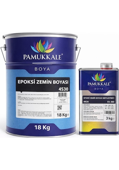 Pamukkale 4530 Solventli Epoksi Zemin Boyası 21 Kg Ral 7038 Gri Diğer
