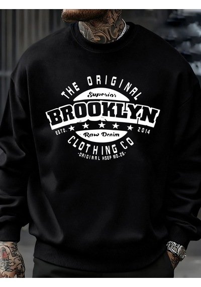 Startmore Startmoreorijinal Brooklyn Giyim Şirketi Tasarım Erkekler Kazak Sonbahar Hip Hop Kazaklar Yumuşak Tişö Siyah