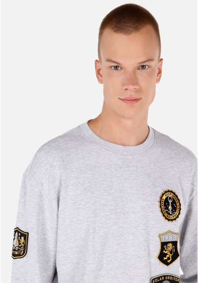 Colin's Colins Comfort Fit Erkek Gri Sweatshirt Cl1070974 Q1.v2 Lgm Gri