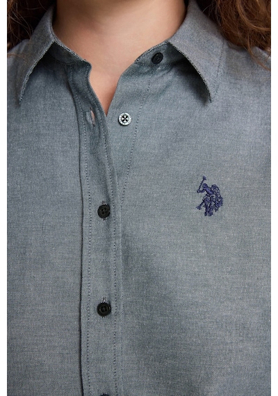U.S. Polo Assn. Kadın Yeşil Uzun Kollu Basic Gömlek 50324791 Vr060 Eden Green