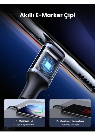 100w Usb C Kablosu Pd3.0 Hızlı Şarj Kablosu Pps İphone 15 Pro Max Macbook Pro M2 Macbook Air M2 Galaxy S25 Ultra İle Uyumludur. 3m