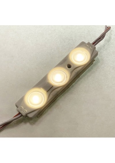 12 Volt 1.2 Watt 3’lü Mercekli 2835 Modül Led Gün Işığı - 10 Adet
