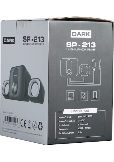 Dark SP-213 DK-AC-SP213 11 W RMS 2+1 Multimedia Hoparlör