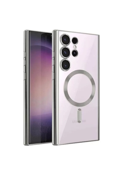 Galaxy Uyumlu S24 Ultra Kılıf Kross Magneticsafe Kapak - Gümüş
