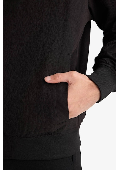 Defacto Slım Fıt Astarlı Fermuarlı Krinkıl Mont F9679ax26spbk27 Siyah-bk27