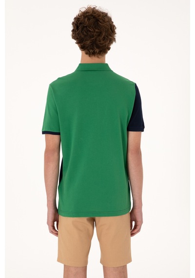 U.S. Polo Assn. Erkek Regular Fit Polo Yaka Yeşil Tişört 50300164-VR054