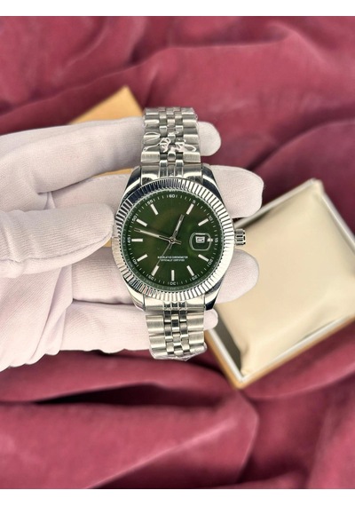 Yeşil Fluted Bezel Otomatik Erkek Kol Saati Çok Renkli