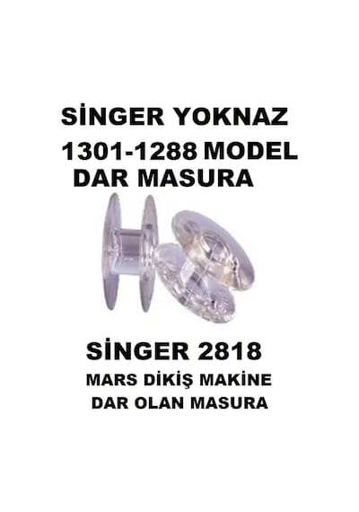 Sınger Yoknaz Dikiş Makinesi 1301-1288-1280 Ve Moderno 25 Adet Kutulu Masura İnce Olan Masura