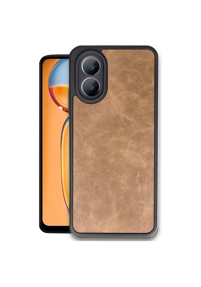 Newface - 63 - Oppo A38 Kılıf Aras Deri Kapak - Csmo-tex - - Taba