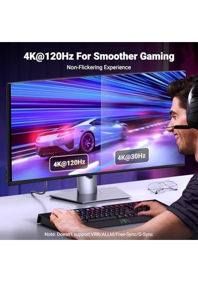 8k 60hz Displayport 1.4 To Hdmı 2.1 Örgülü Kablo, 1m, 80395 Diğer
