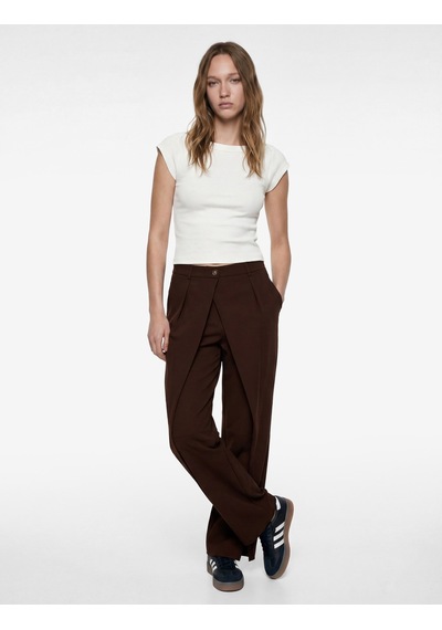 Koton Slim Fit Kısa Kollu Kayık Yaka Kaşkorse Pamuklu Tişört Ekru 6sal10685ık