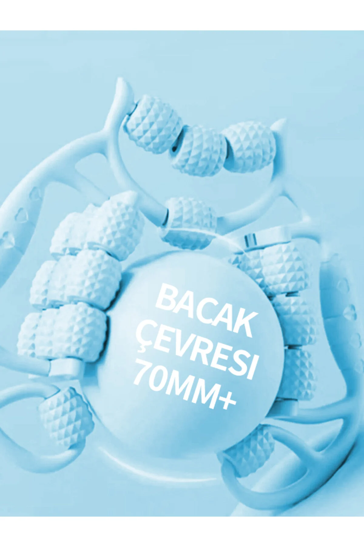 24 Tekerlekli Bacak İncelten Ve  Masaj Aleti Mavi
