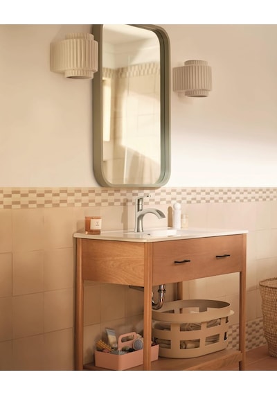Karis 84346srn Tek Kollu Lavabo Bataryası, Fırçalanmış Nikel Diğer