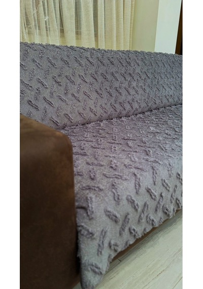 Bohem Tarz Lüks Kaymaz Koltuk Örtüsü 175x220 Şönil Bohem Koltuk Kılıfı Füme