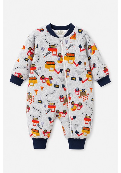 Babyhola 2.5 Tog Yorgan Gerektirmeyen Kalın Elyaf Dolgulu Çocuk Uyku Tulumu Pamuk Astarlı Unisex 6020 Antrasit
