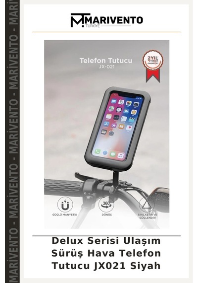 Delux Serisi Ulaşım Sürüş Hava Telefon Tutucu Jx021 Siyah