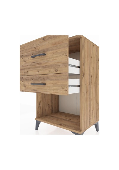 Hyperion Komodin 2 Çekmeceli 60x44x96 Çam-çam Çam
