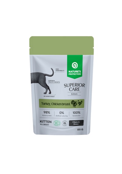 Nature S Protection Superior Care Hindi & Tavuk Göğüslü Sos İçinde Yavru Kedi Yaş Maması 85g