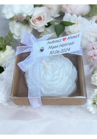 Bernami Mum Pinterest Mum, Nikah Şekeri, Doğum, Düğün Nişan Söz, Kına, Doğum Günü 20 Adet Gül Şakayık Çiceği Kurdeleli Mum Diğer