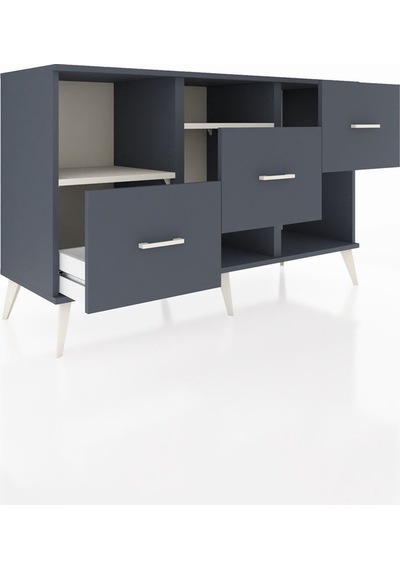 Hyperion Konsol 2 Raflı 3 Çekmeceli 132x44x83 Antrasit-aytaşı/antrasit Aytaşı/antrasit Hyperion Konsol 2 Raflı 3 Çekmeceli 132x44x83 Antrasit-aytaşı/antrasit Aytaşı/antrasit