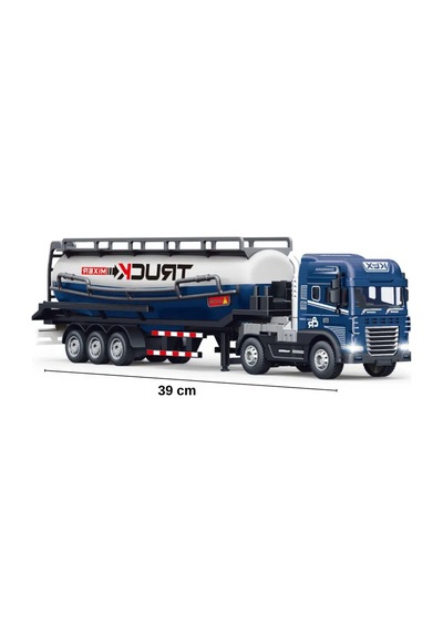 Ayrılabilir Dorseli Diecast Metal Tanker Tırı 1:24 Ölçek - Işıklı Sesli Kafalı Oyuncak Çek Bırak Model Araba