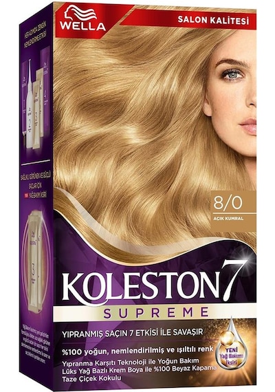 Koleston Supreme Kit 8/0 Açık Kumral Saç Boyası