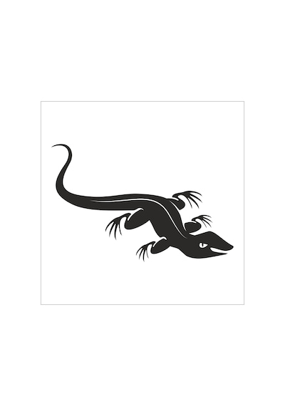 Kertenkele Folyo Sticker 80cm Uzunluk Siyah
