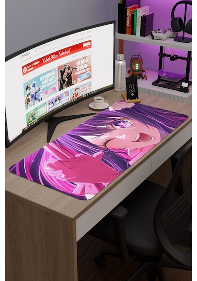 Oshi No Ko Anime V3 - 90x40 Xxl Gaming Kauçuk Kaymaz Taban Mouse Pad Fare Altlığı